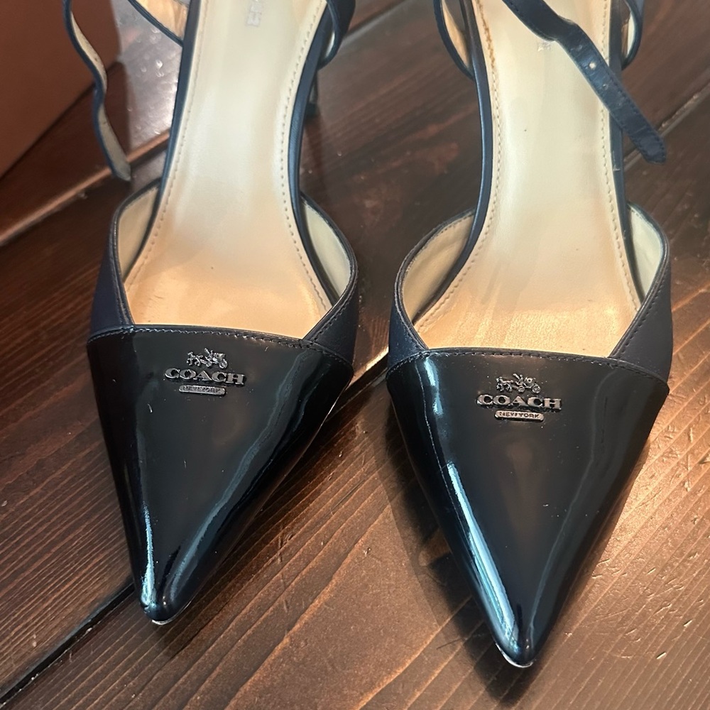 Coach Midnight Navy Patent Leather and leather Heels